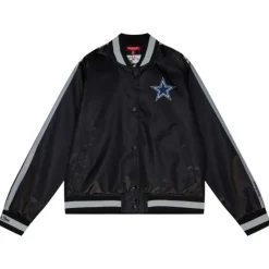 Woman Mitchell & Ness Jackets & Outerwear-Women'S Raglan Satin Jacket Dallas Cowboys