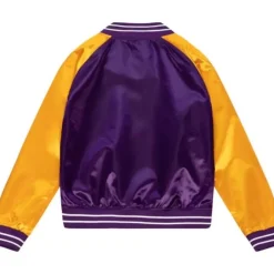 Woman Mitchell & Ness Jackets & Outerwear-Womens Satin Jacket 2.0 Los Angeles Lakers