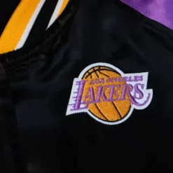 Woman Mitchell & Ness Jackets & Outerwear-Womens Satin Jacket 2.0 Los Angeles Lakers