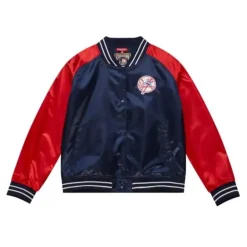 Woman Mitchell & Ness Jackets & Outerwear-Womens Satin Jacket 2.0 New York Yankees