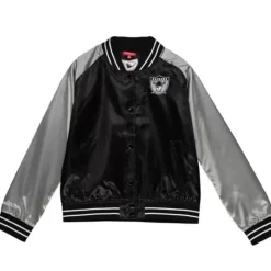 Woman Mitchell & Ness Jackets & Outerwear-Women'S Satin Jacket 2.0 Oakland Raiders
