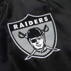 Woman Mitchell & Ness Jackets & Outerwear-Women'S Satin Jacket 2.0 Oakland Raiders
