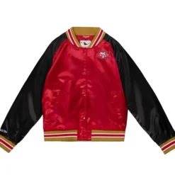 Woman Mitchell & Ness Jackets & Outerwear-Women'S Satin Jacket 2.0 San Francisco 49Ers