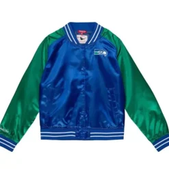 Woman Mitchell & Ness Jackets & Outerwear-Women'S Satin Jacket 2.0 Seattle Seahawks