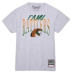 Woman Mitchell & Ness T-Shirts & Tops-Women'S Script Arc Tee Florida A&M University
