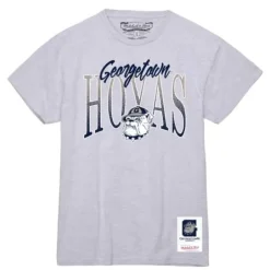 Woman Mitchell & Ness T-Shirts & Tops-Women'S Script Arc Tee Georgetown University