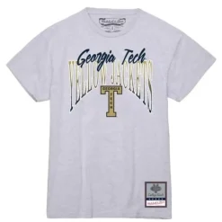 Woman Mitchell & Ness T-Shirts & Tops-Women'S Script Arc Tee Georgia Tech