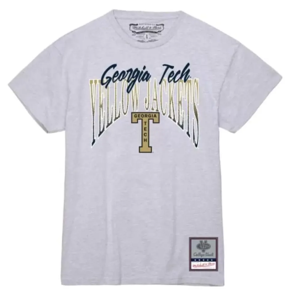 Woman Mitchell & Ness T-Shirts & Tops-Women'S Script Arc Tee Georgia Tech