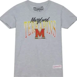 Woman Mitchell & Ness T-Shirts & Tops-Women'S Script Arc Tee University Of Maryland