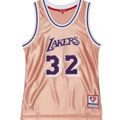 Mitchell & Ness Nba Swingman-Womens 75Th Anniversary Rose Gold Swingman Magic Johnson Los Angeles Lakers 1984-85 Jersey