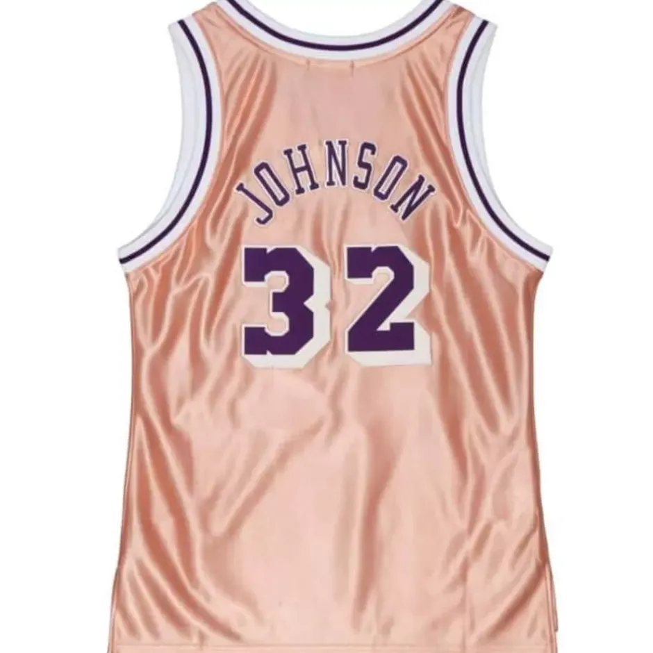 Mitchell & Ness Nba Swingman-Womens 75Th Anniversary Rose Gold Swingman Magic Johnson Los Angeles Lakers 1984-85 Jersey