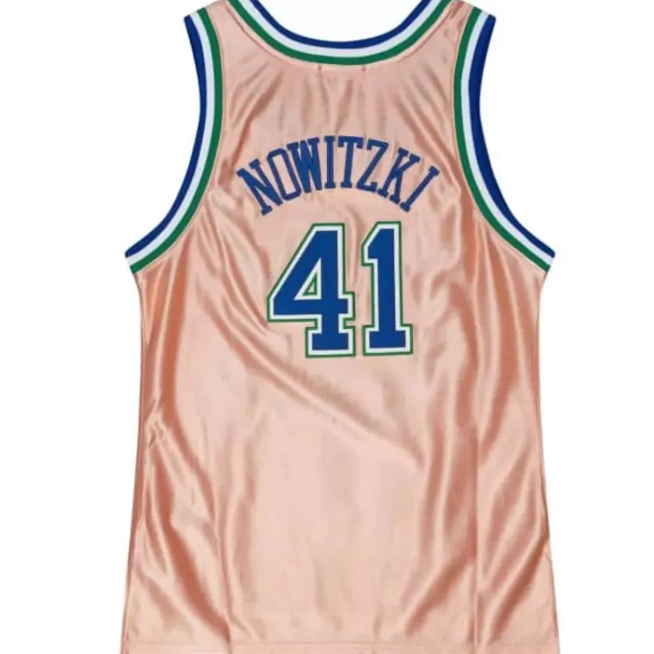 Mitchell & Ness Nba Swingman-Womens 75Th Anniversary Rose Gold Swingman Dirk Nowitzki Dallas Mavericks 1998-99 Jersey