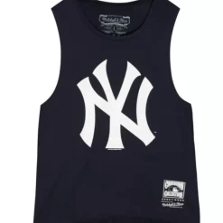 Woman Mitchell & Ness T-Shirts & Tops-Womens Tonal Logo Story Tank New York Yankees
