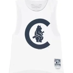 Woman Mitchell & Ness T-Shirts & Tops-Womens Tonal Logo Story Tank Chicago Cubs
