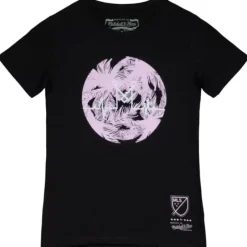 Woman Mitchell & Ness T-Shirts & Tops-Womens Tropic Heart Beat Tee Inter Miami Cf