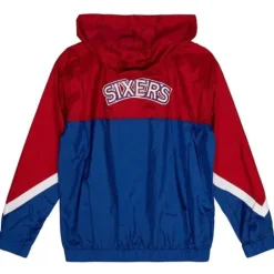 Woman Mitchell & Ness Jackets & Outerwear-Womens Windbreaker 3.0 Philadelphia 76Ers