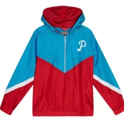 Woman Mitchell & Ness Jackets & Outerwear-Womens Windbreaker 3.0 Philadelphia Phillies