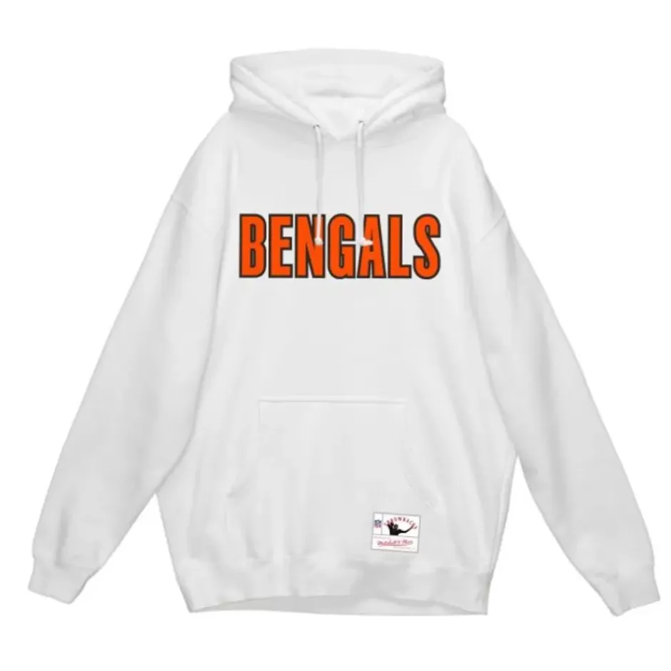 Men Mitchell & Ness Hoodies & Sweatshirts-Wordmark 1 Hoodie Cincinnati Bengals