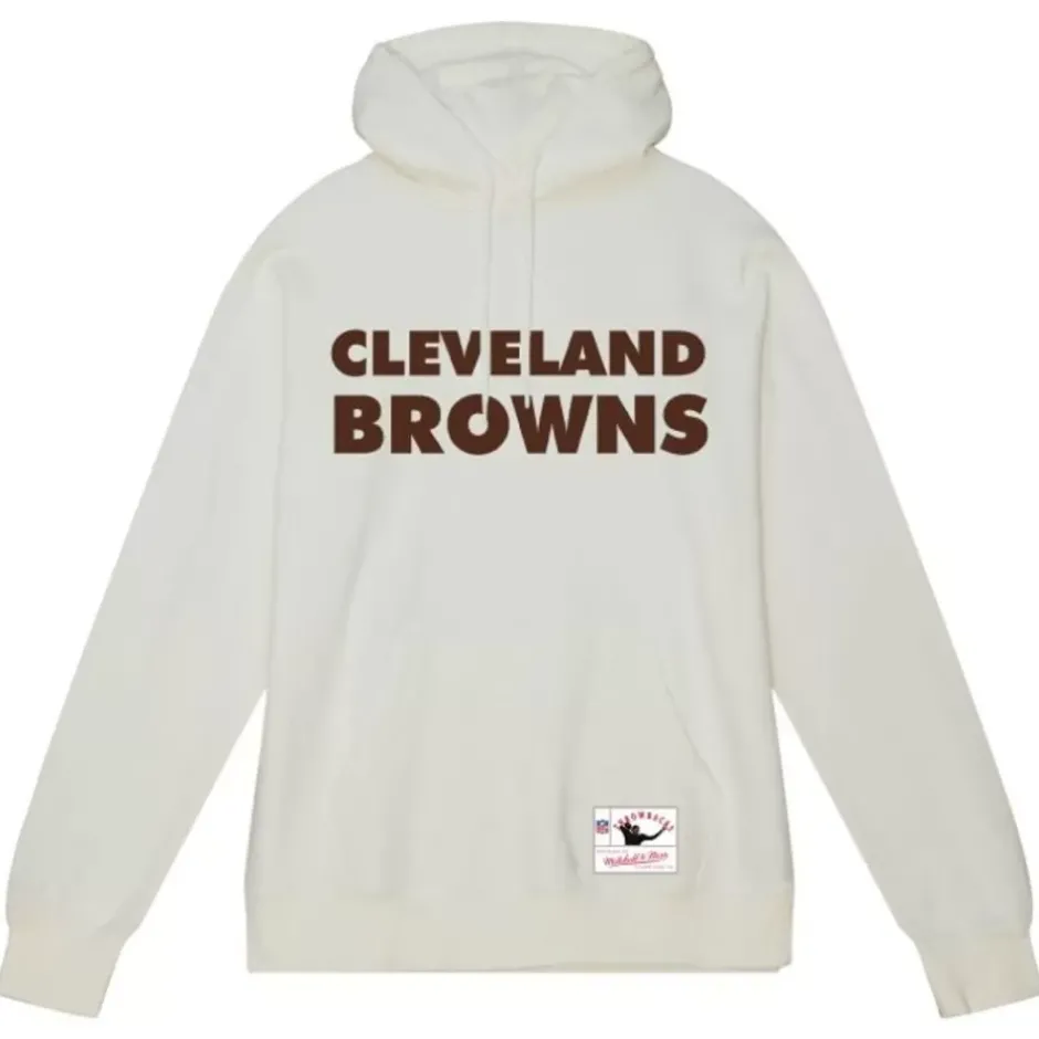 Men Mitchell & Ness Hoodies & Sweatshirts-Wordmark 1 Hoodie Cleveland Browns