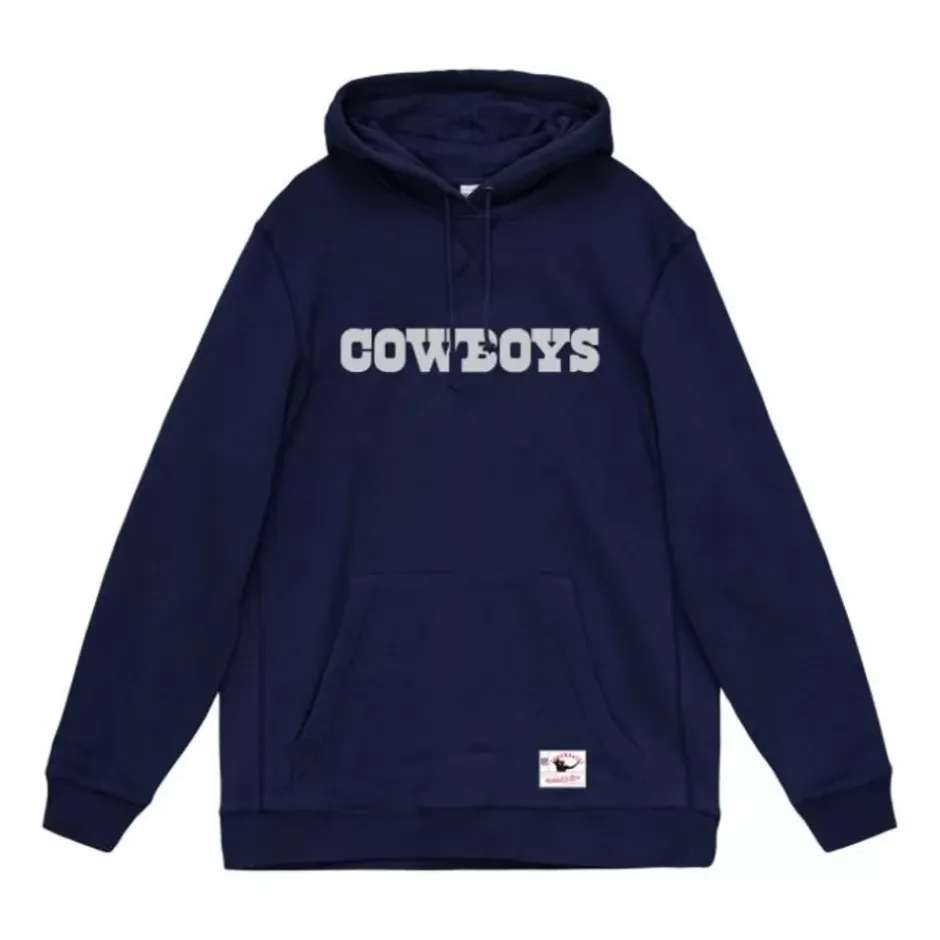 Men Mitchell & Ness Hoodies & Sweatshirts-Wordmark 1 Hoodie Dallas Cowboys