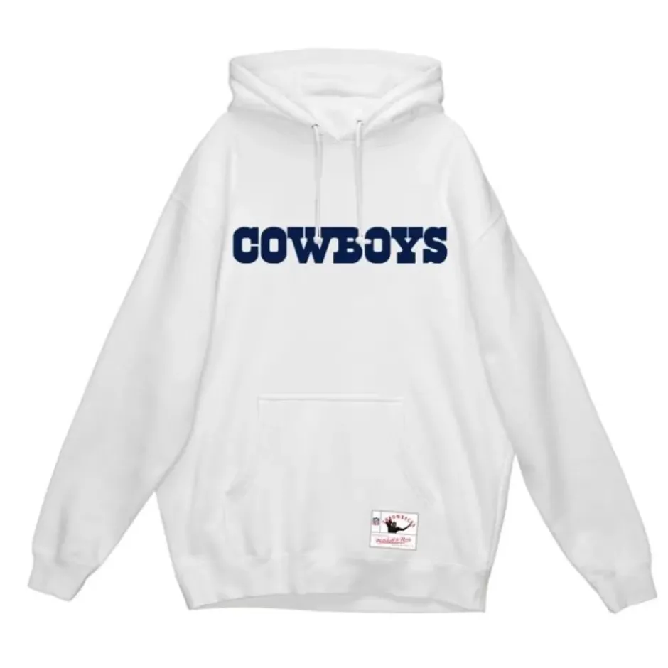 Men Mitchell & Ness Hoodies & Sweatshirts-Wordmark 1 Hoodie Dallas Cowboys