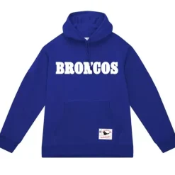 Men Mitchell & Ness Hoodies & Sweatshirts-Wordmark 1 Hoodie Denver Broncos