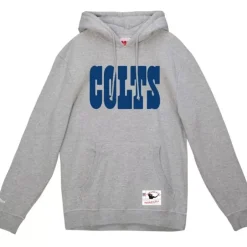 Men Mitchell & Ness Hoodies & Sweatshirts-Wordmark 1 Hoodie Indianapolis Colts