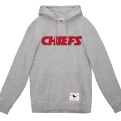 Men Mitchell & Ness Hoodies & Sweatshirts-Wordmark 1 Hoodie Kansas City Chiefs