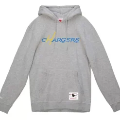 Men Mitchell & Ness Hoodies & Sweatshirts-Wordmark 1 Hoodie Los Angeles Chargers