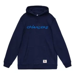 Men Mitchell & Ness Hoodies & Sweatshirts-Wordmark 1 Hoodie Los Angeles Chargers