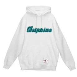 Men Mitchell & Ness Hoodies & Sweatshirts-Wordmark 1 Hoodie Miami Dolphins