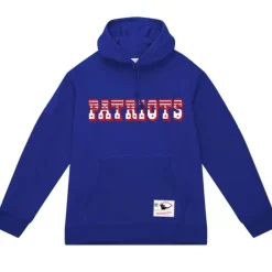 Men Mitchell & Ness Hoodies & Sweatshirts-Wordmark 1 Hoodie New England Patriots