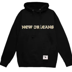 Men Mitchell & Ness Hoodies & Sweatshirts-Wordmark 1 Hoodie New Orleans Saints