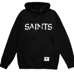 Men Mitchell & Ness Hoodies & Sweatshirts-Wordmark 2 Hoodie New Orleans Saints