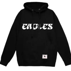 Men Mitchell & Ness Hoodies & Sweatshirts-Wordmark 1 Hoodie Philadelphia Eagles