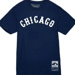 Men Mitchell & Ness T-Shirts & Tops-Wordmark 2 Tee Chicago White Sox