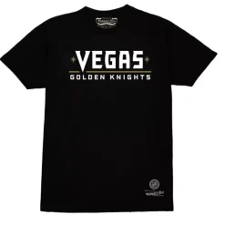 Men Mitchell & Ness T-Shirts & Tops-Wordmark 1 Tee Vegas Golden Knights