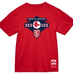 Men Mitchell & Ness T-Shirts & Tops-World Series 1967 Tee Boston Red Sox