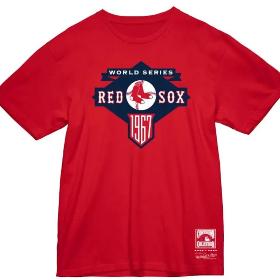 Men Mitchell & Ness T-Shirts & Tops-World Series 1967 Tee Boston Red Sox
