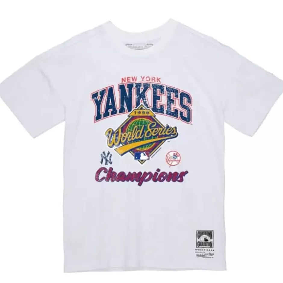 Men Mitchell & Ness T-Shirts & Tops-World Series Champs Tee New York Yankees 1996