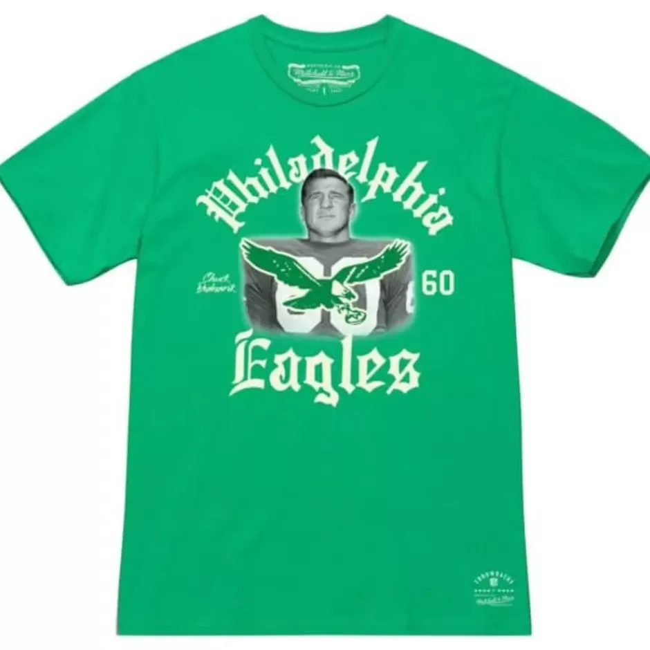 Men Mitchell & Ness T-Shirts & Tops-World Series Champs Tee Philadelphia Eagles Chuck Bednarik