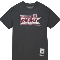 Men Mitchell & Ness T-Shirts & Tops-World Series Hof Philadelphia Phillies 1980