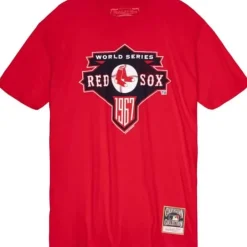 Men Mitchell & Ness T-Shirts & Tops-World Series Tee Boston Red Sox